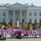 Anti-War demonstration in front of White House not covered by CNN or Fox