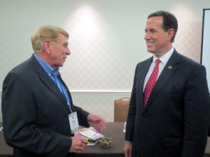 William Murray and former Senator Rick Santorum talk about 2016 at the Values Voter Summit this year. He may run again!