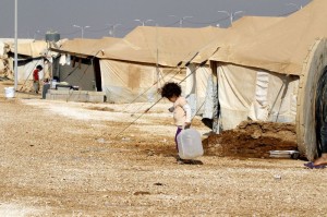 Syrian refugee camp. 