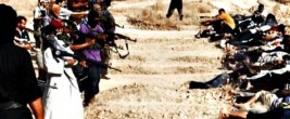 Islamic State terrorists slaughtering "infidels."