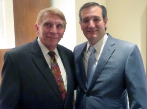 William J. Murray and Senator Ted Cruz at a 2014 meeting on Capitol Hill