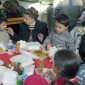 After christmas carols, games and a Gospel message each child received a traditional Christmas meal served in Middle East nations