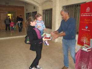 We worked with the Jordanian Bible Society to arrange for each family to receive adult and children's Bibles