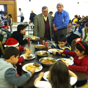 Christmas meal for Christian refugees from Islamic State terrorism.