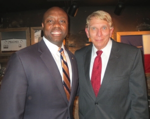 Sen. Tim Scott and William Murray at a dinner near Capitol Hill.  The PAC Murray founded supported Scott for the U.S. Senate