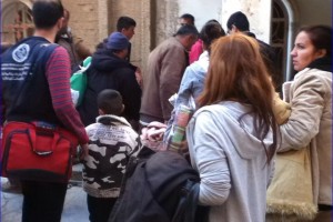 Assyrian Christians seeking refuge in a church from ISIS killers.