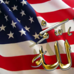 Arabic Allah on USA flag