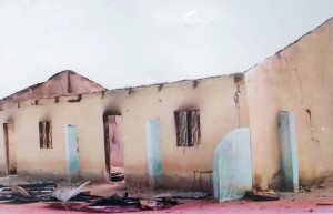COCIN church building in Zango, Plateau state, burned by Muslim extremist assailants. (Morning Star News photo)