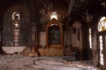 Church destroyed in Aleppo, Syria by Sunni rebels associated with the Free Syrian Army