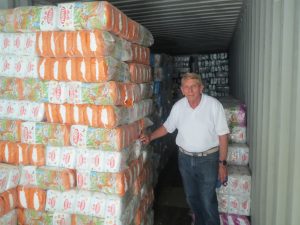 Chairman William Murray traveled to Iraq to help with the diaper deliveries and distributions in June.